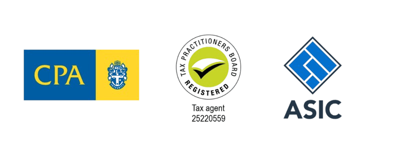 Accredited by CPA Australia, Tax Practitioners Board (Tax agent 25220559), and ASIC